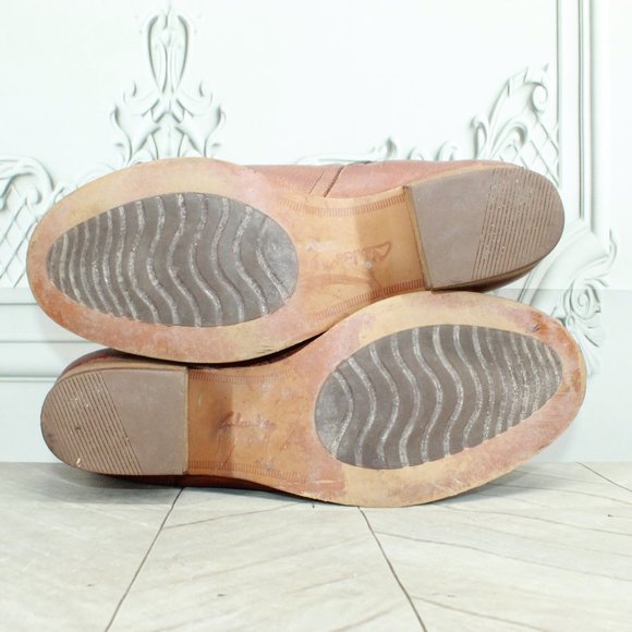 Clarks Maypearl Ramie Brown Leather Zip Block Heel Ankle Booties Size 8.5 Wide - Picture 7 of 9